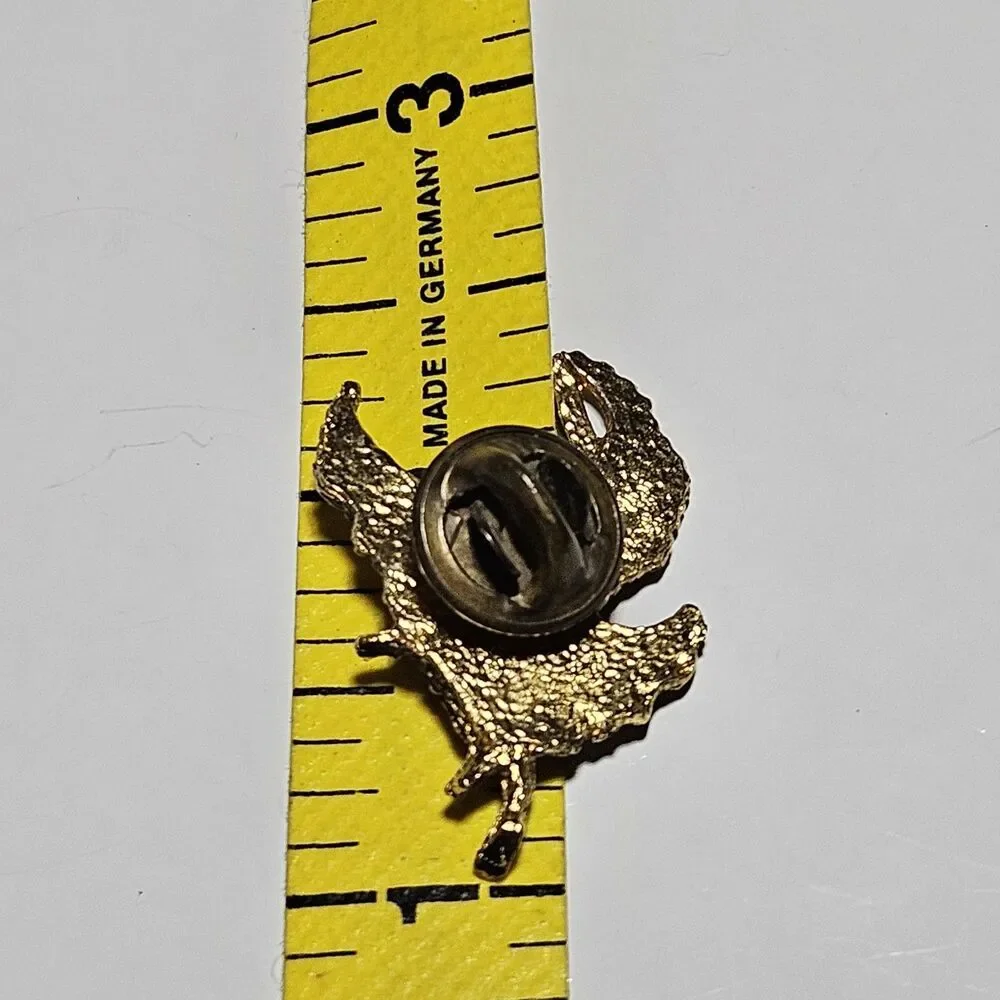 Trinity Broadcasting Network Warrior Angel Pin Brooch Gold Tone Aprox 1 inch